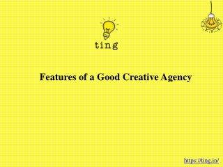 Features of a Good Creative Agency