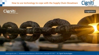 How to Use Technology to Cope with The Supply Chain Slowdown