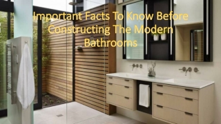 How to make a modern luxury bathroom design?