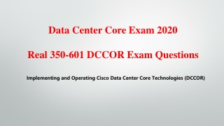 100% Pass - CCNP Data Center 350-601 DCCOR Exam Questions Killtest 2020