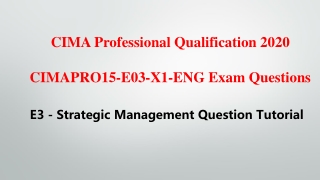 100% Pass - CIMA Real CIMAPRO15-E03-X1-ENG Exam Questions Killtest 2020