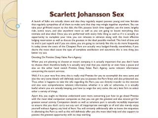 Scarlett Johansson Sex