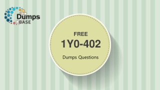 Citrix CCE-V 1Y0-402 Free Dumps Questions Online | DumpsBase 2020
