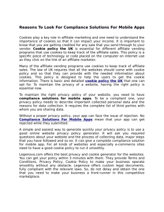 Reasons To Look For Compliance Solutions For Mobile Apps