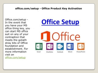 office.com/setup - Office Product Key Activation