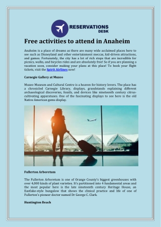 Free activities to attend in Anaheim