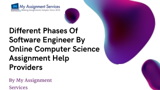 Different Phases Of Software Engineer By Online Computer Science Assignment Help Providers