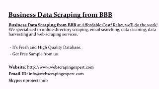 Business Data Scraping from BBB