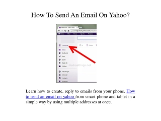 How To Send An Email On Yahoo?