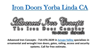 Iron Doors Yorba Linda CA