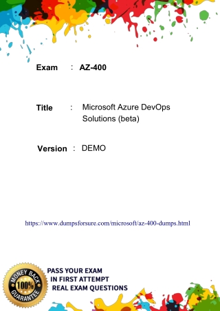 Get AZ-400 dumps & AZ-400 Real Exam Questions