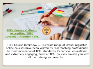 TEFL Course Online | Accredited TEFL Courses | Premier TEFL