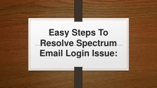How To Resolve Spectrum Email Login Issue