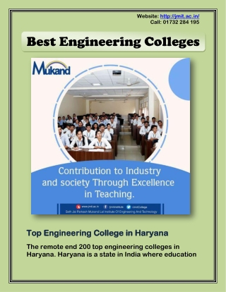 Best Engineering Colleges - Top 10 Engineering Colleges in Haryana