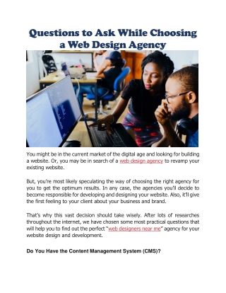 Web design agency