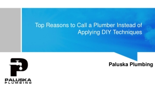 Top Reasons to Call a Plumber Instead of Applying DIY Techniques