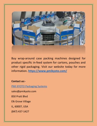 ( PMI KYOTO ) Buy Packaging Machines and Equipment