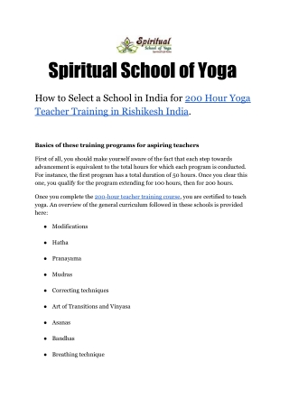 200 hour yoga teacher training in rishikesh india