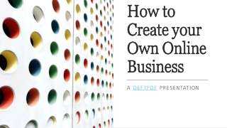 How to create your own business