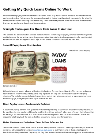 The Best Guide To Loans Till Payday By Direct Lenders