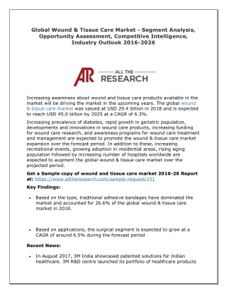 Global Wound & Tissue Care Market - Segment Analysis