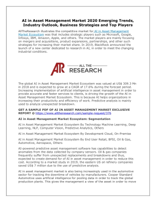 AI in Asset Management Market Ecosystem by Technology