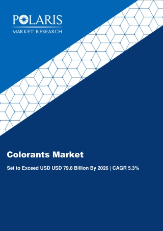 Colorants Market Share, Size, Trends, & Industry Analysis Report