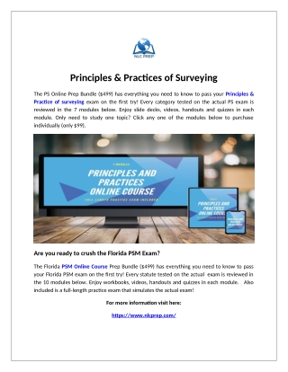 Principles & Practices of Surveying