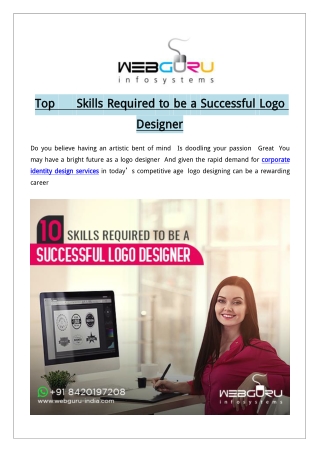 Top 10 Skills Required to be a Successful Logo Designer