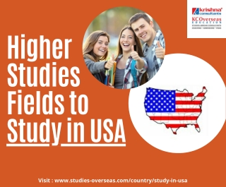 Higher Studies Field to Study in USA