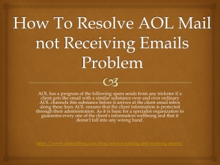 How To Fix AOL Mail not Receiving Emails Problem