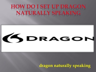 How do I set up Dragon Naturally Speaking