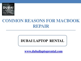 Common Reasons for MacBook Repair