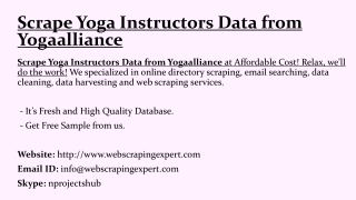 Scrape Yoga Instructors Data from Yogaalliance