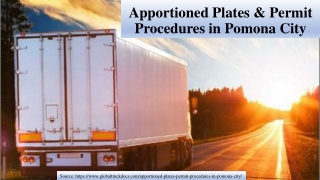 Apportioned Plates & Permit Procedures in Pomona City