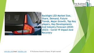 Backlight LED Market, Industry Trends, Revenue Growth, Key Players Till 2023