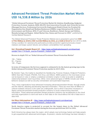 Advanced Persistent Threat Protection Market Worth USD 16,538.8 Million by 2026