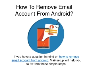 How To Remove Email Account From Android?