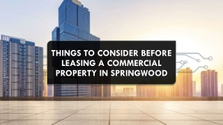 Facts to Consider Before Leasing Your Commercial Property in Springwood