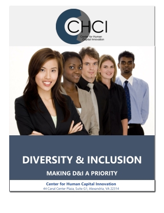 Benefits of Diversity and Inclusion