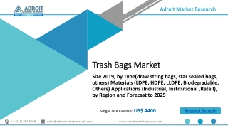 Trash Bags Market 2020 Size SWOT Analysis of Top Key Player Forecasts To 2025