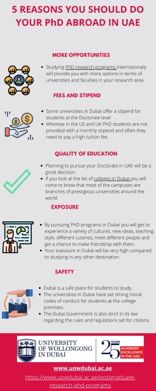 5 Reasons You Should do Your PhD Abroad in UAE