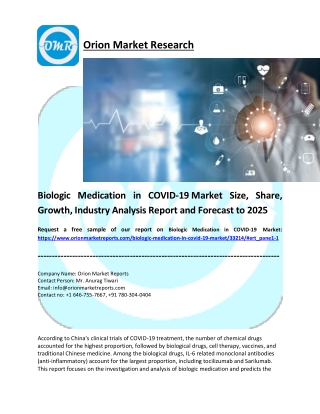 Biologic Medication in COVID-19 Market