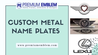 Superior Custom Metal Name Plates Supplier