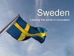 Sweden Leading the world in innovation