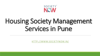 Housing Society Management Services in Pune