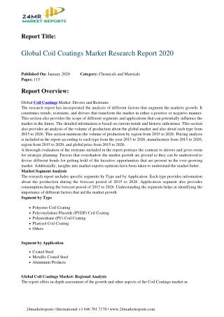 Coil Coatings Is Set to Boom in 2020 And Coming Years