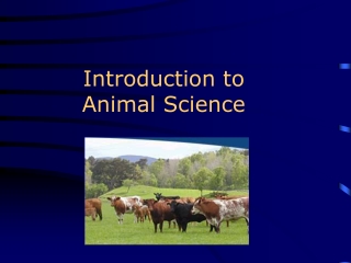 Introduction to Animal Science
