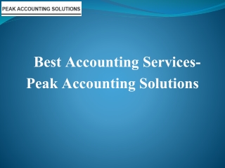 Accounting Solutions Services | Best Accounting Services