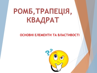 Ромб, трапеція, квадрат